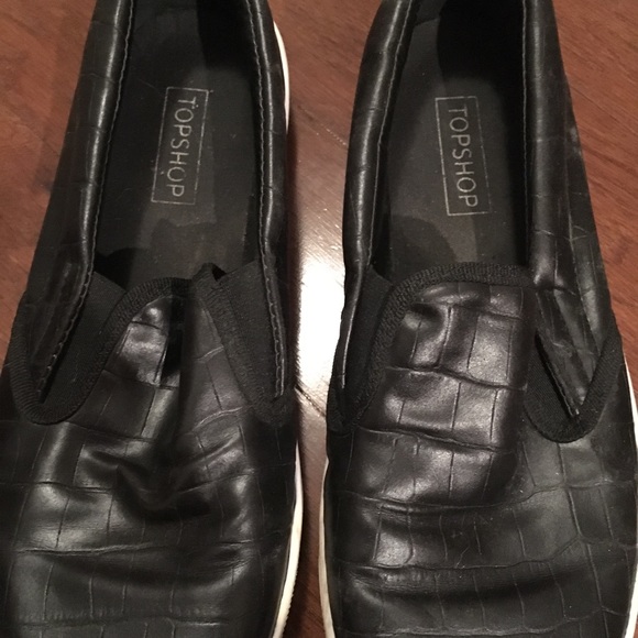 Topshop black ankle shoes women’s size 7 - Picture 3 of 5